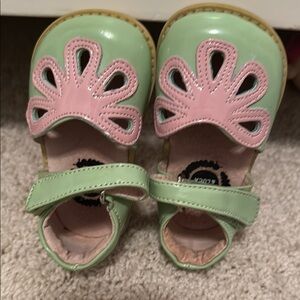 Kids Green and Pink Shoes